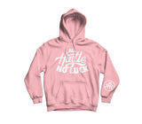 All Hustle No Luck Hoodie with White logo